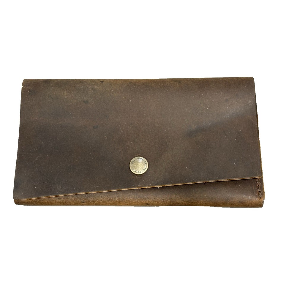 Portland Leather Goods Rancher Trifold Wallet Brown Genuine Leather